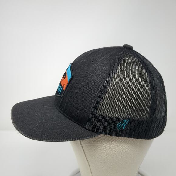 Punchy Snapback Trucker Hat Black One Size Adjustable Mesh Back Get Your Hooey - Picture 2 of 7